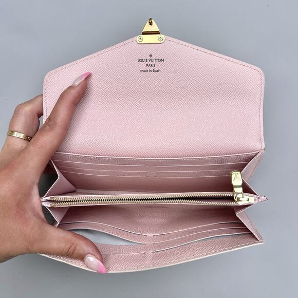 Louis Vuitton Damier Azur Summer Trunk Portefeuille Sarah Long Wallet - Picture 10 of 16